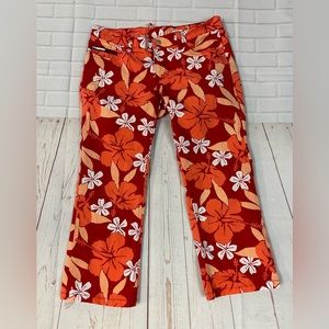 COPY - Tommy Hilfiger Jeans Women's Hawaiian Print Floral Summer  Capri Pants S…